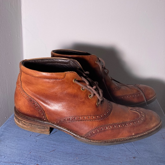 Cole Haan Genuine Leather Wingtip Boots William 10
